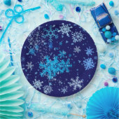 Kerstnacht Snowfall Papieren Bordje (Feest)