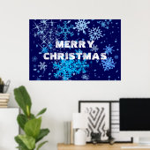 Kerstnacht Snowfall Poster (Thuiskantoor)