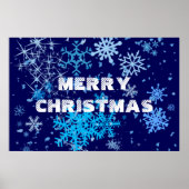 Kerstnacht Snowfall Poster (Voorkant)