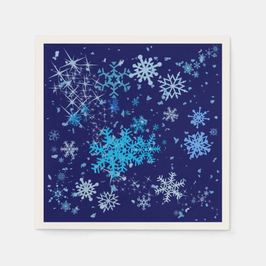Kerstnacht Snowfall Servetten (Voorkant)