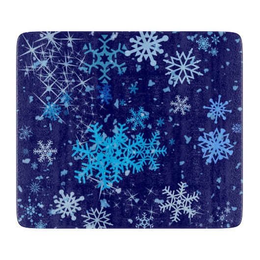 Kerstnacht Snowfall Snijplank (Voorkant)