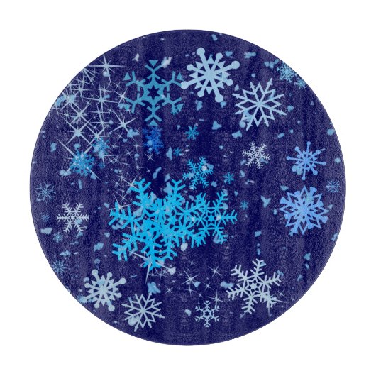 Kerstnacht Snowfall Snijplank (Voorkant)