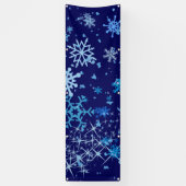 Kerstnacht Snowfall Spandoek (Verticaal)