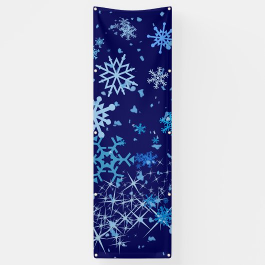 Kerstnacht Snowfall Spandoek (Verticaal)