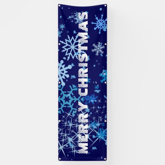 Kerstnacht Snowfall Spandoek (Verticaal)