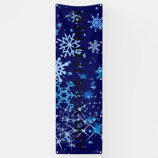 Kerstnacht Snowfall Spandoek (Verticaal)