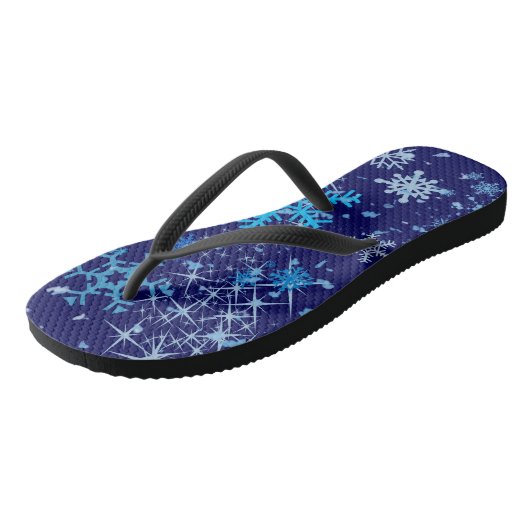 Kerstnacht Snowfall Teenslippers (Schuin)