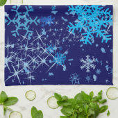 Kerstnacht Snowfall Theedoek (Gevouwen)