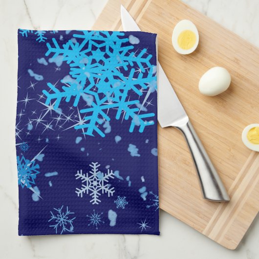 Kerstnacht Snowfall Theedoek (Quarter Fold)