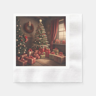 kerstnacht vintage servet
