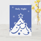 Kerstnacht Vouwkaart Kaart (Gele Bloem)