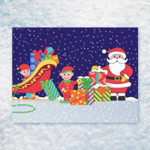 Kerstnachtansichtkaart
