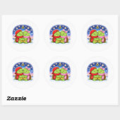 Kerstnachtliefde Ronde Sticker (Vel)