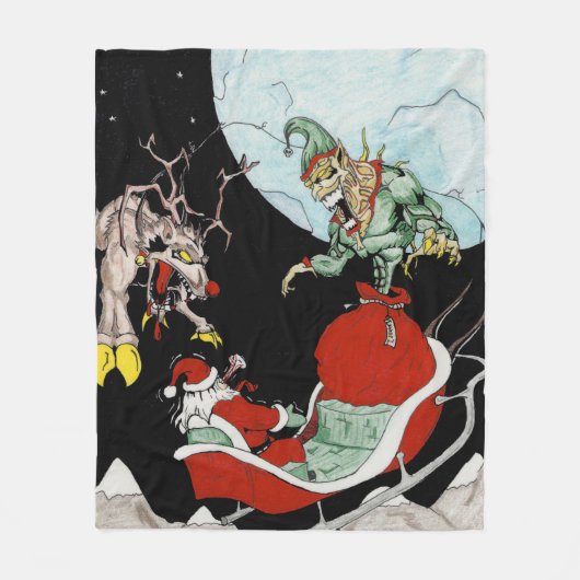 Kerstnachtmerrie Aangepaste fleece Blanket (Voorkant)