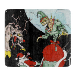 Kerstnachtmerrie Decoratief glas snijvlak Snijplank