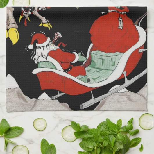 Kerstnachtmerrie Kitchen Towel Theedoek (Gevouwen)