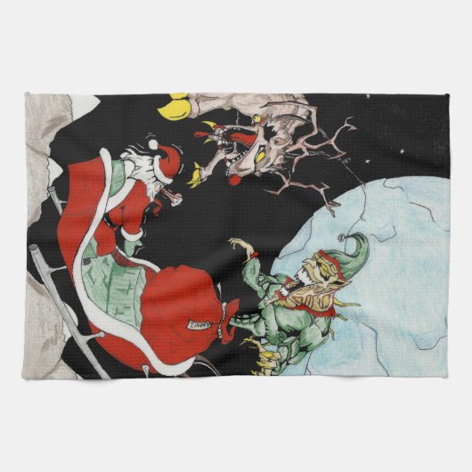 Kerstnachtmerrie Kitchen Towel Theedoek (Horizontaal)