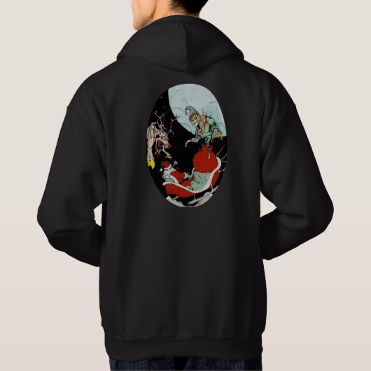 Kerstnachtmerrie Mannen Basis vol Sweatshirt (Achterkant)