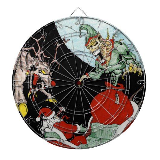 Kerstnachtmerrie Metaal Kaap Dartboard Dartbord (Voorkant)
