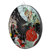 Kerstnachtmerrie Metaal Kaap Dartboard Dartbord (Voorkant Rechts)