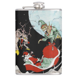 Kerstnachtmerrie Vinyl Wrapped Flask Heupfles