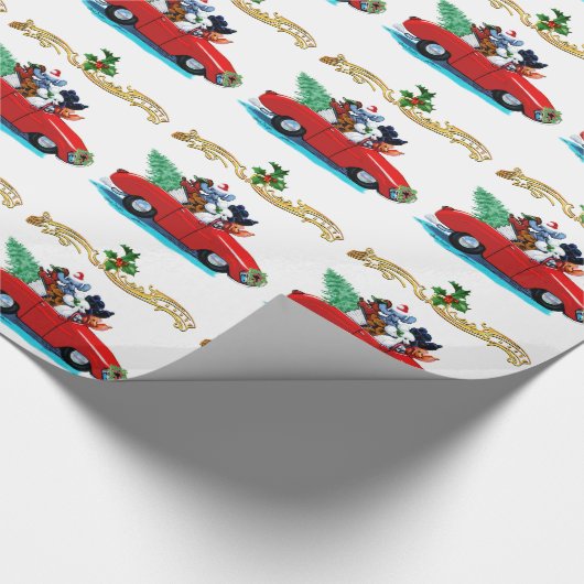 Kerstnamaakbont Cadeaupapier (Hoek)