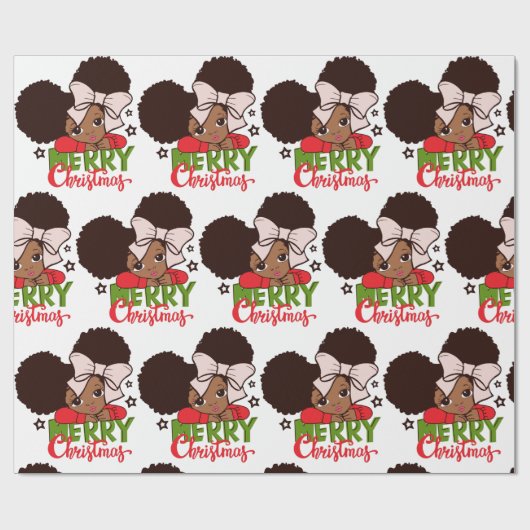 Kerstnamaakpapier, zwart kind, omslagpapier cadeaupapier (Vlak)