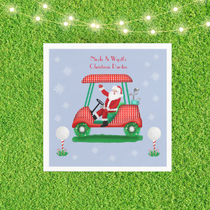kerstnamekrant voor Golf Cart Napkin Servet