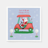 kerstnamekrant voor Golf Cart Napkin Servet (Voorkant)