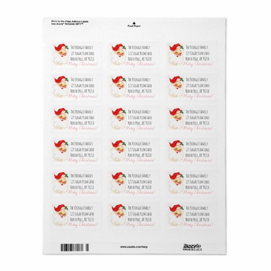  kerstnamelabel etiket (Full Sheet)