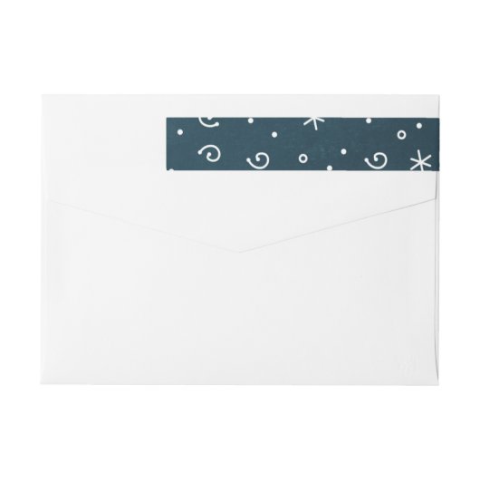 kerstnamelabel voor zegenvakantie met zegelrecht (Achterkant)