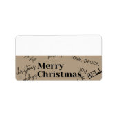 Kerstnamemaand Etiket (Voorkant)