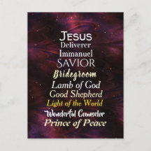 Kerstnamen van Jezus