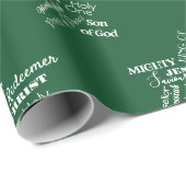 Kerstnamen van Jezus Wrapping Paper Cadeaupapier (Rol Hoek)