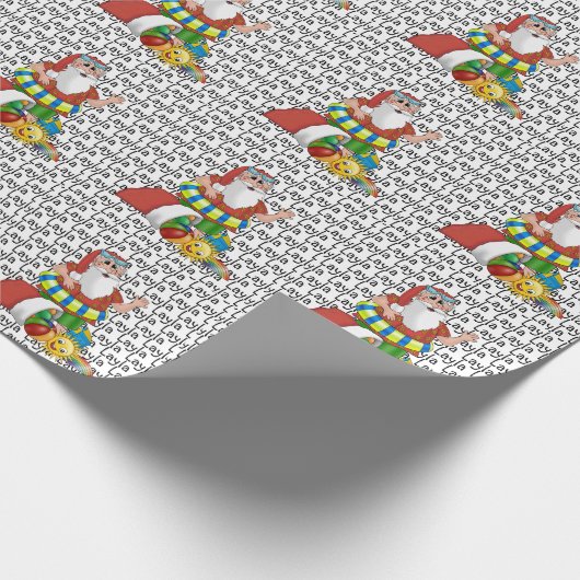 kerstnamenaam Beach Cadeaupapier (Hoek)