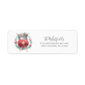 Kerstnamenadres feestdag etiket (Voorkant)