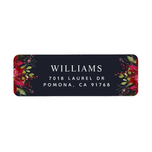 Kerstnamenadres feestdag Greenery Etiket (Voorkant)