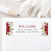 Kerstnamenadres feestdag Greenery Etiket (Insitu)