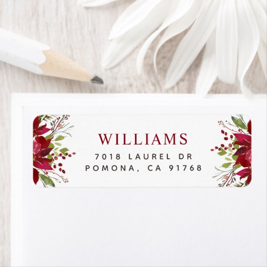 Kerstnamenadres feestdag Greenery Etiket (Insitu)