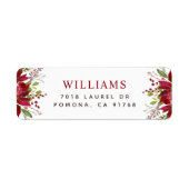 Kerstnamenadres feestdag Greenery Etiket (Voorkant)