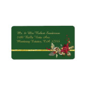 Kerstnamenadreslabels Etiket (Voorkant)