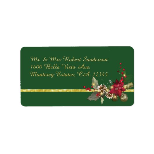 Kerstnamenadreslabels Etiket (Voorkant)