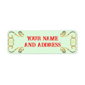 Kerstnamenadreslabels Etiket (Voorkant)