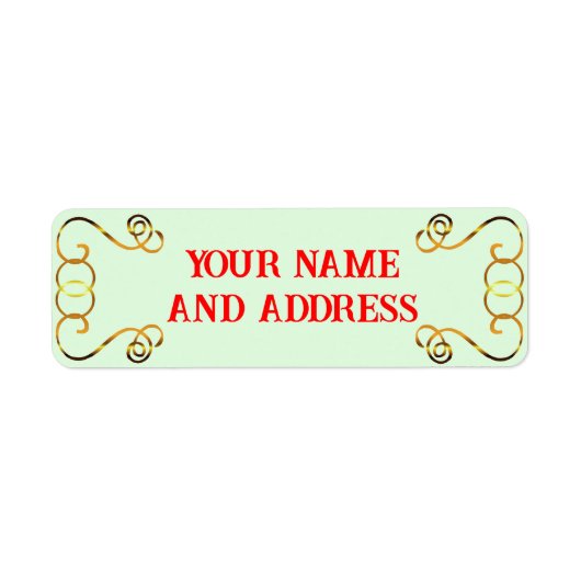 Kerstnamenadreslabels Etiket (Voorkant)