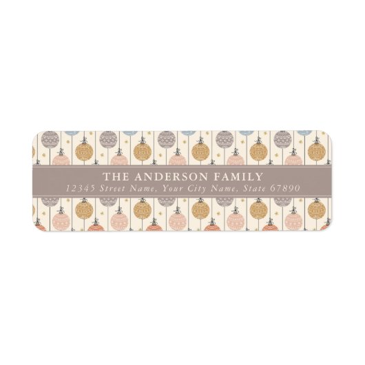 Kerstnamenadreslabels Etiket (Voorkant)