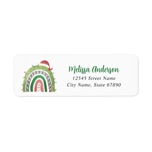 Kerstnamenadreslabels Etiket (Voorkant)