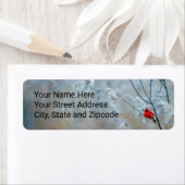 Kerstnamenadreslabels met kardinaal rood etiket (Insitu)