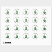 Kerstnamenadreslabels Ronde Sticker (Vel)