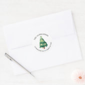 Kerstnamenadreslabels Ronde Sticker (Envelop)