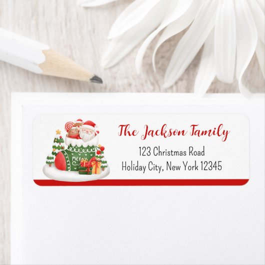 Kerstnamenadreslabels voor Kerstmis - Sinterklare  Etiket (Insitu)